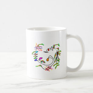 abstract flowers coffee mug