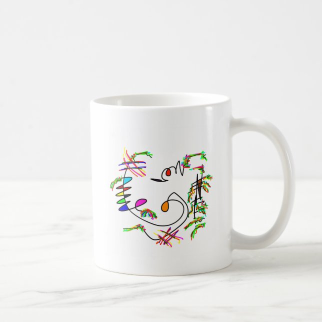 abstract flowers coffee mug (Right)