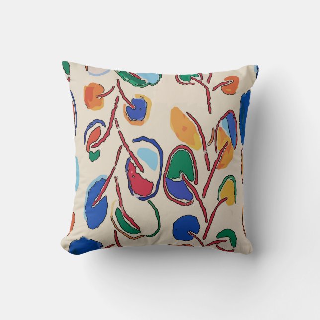 Abstract Flowers Cushion (Front)