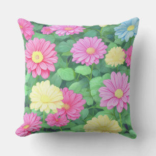 Abstract Flowers Cushion
