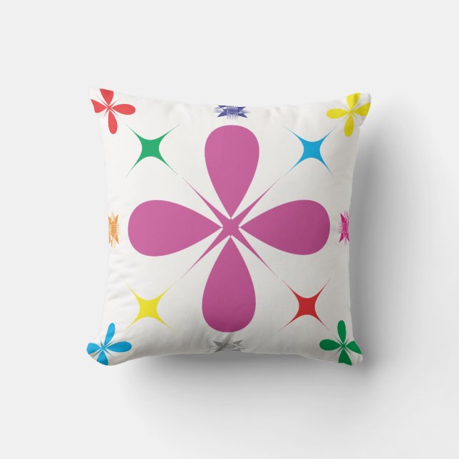 Abstract flowers cushion (Front)