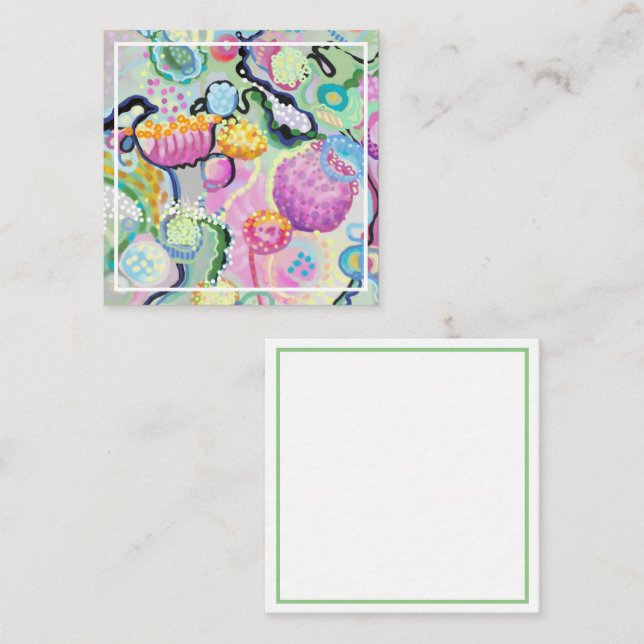 Abstract flowers Enclosure Card (Front/Back)