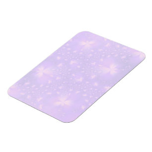 Abstract Flowers in Lilac and Pink Photo Magnet