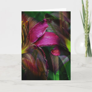 Abstract Flowers Leaves Art Note Card