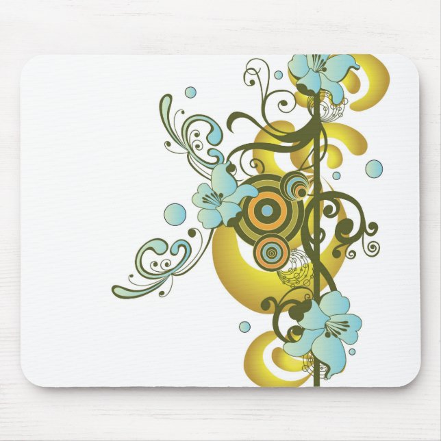 Abstract flowers Mousepad (Front)