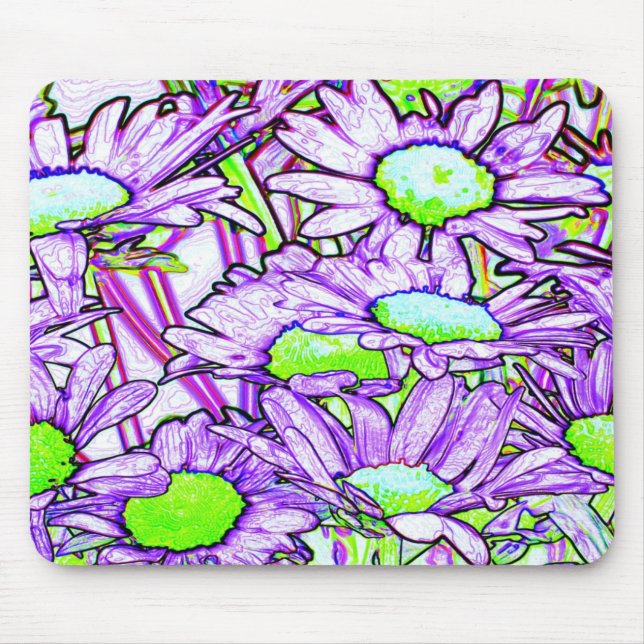 Abstract Flowers Mousepad (Front)