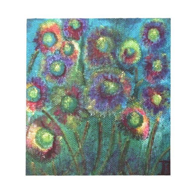 Abstract Flowers Notepad (Front)