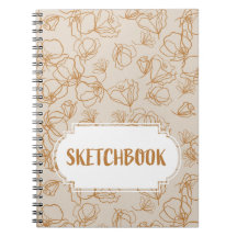 Abstract flowers over beige 