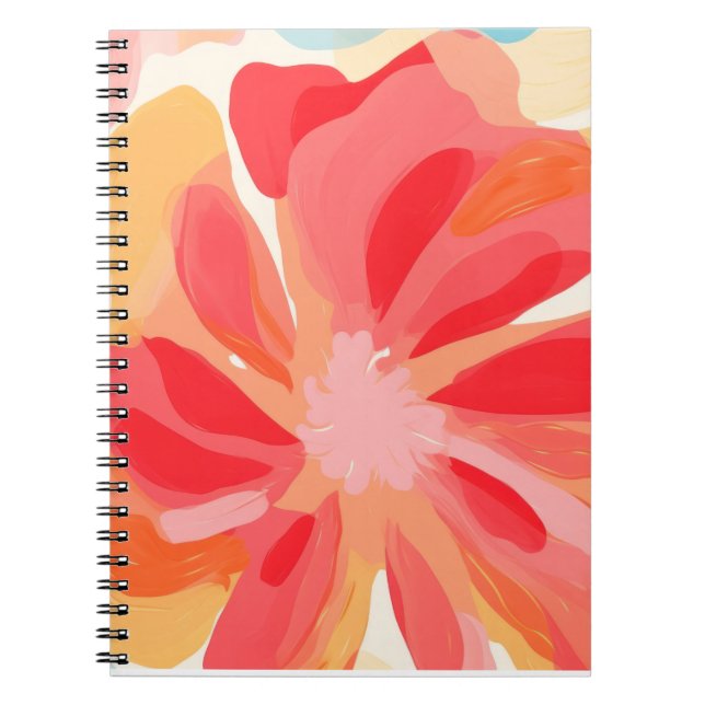  Abstract flowers painting Notebook (Front)