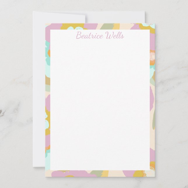 Abstract Flowers | Pastel Lilac Floral Pattern (Front)