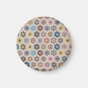Abstract Flowers Pattern Magnet