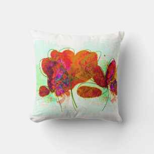 abstract flowers pillow
