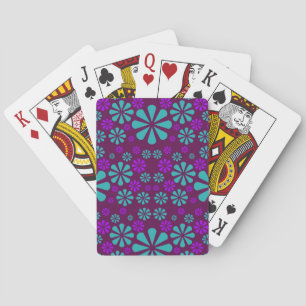 Abstract Flowers playing cards