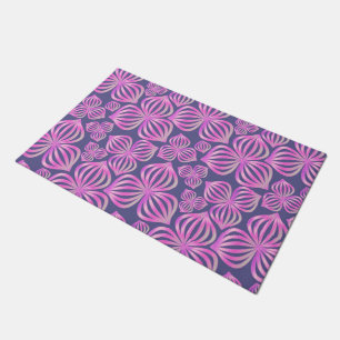 abstract flowers seamless pink blue + your ideas doormat