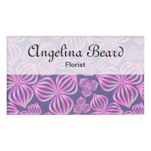 abstract flowers seamless pink blue + your ideas name tag