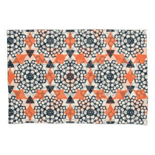 Abstract Flowers: Simple Geometric Vintage Pillowcase
