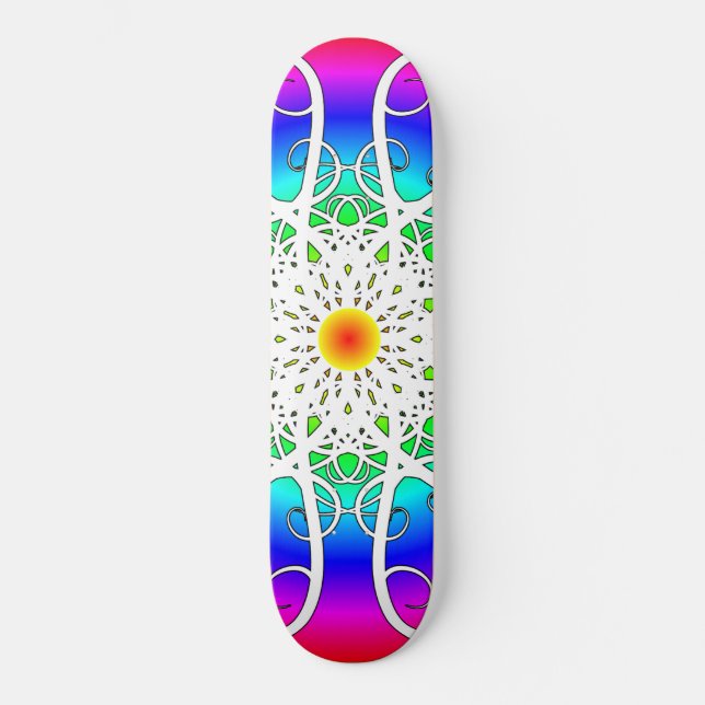 Abstract Flowers Skateboard (Front)