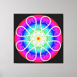 Abstract Flowers Stretched Canvas Print