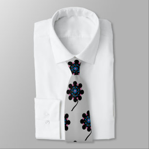 Abstract Flowers Tie