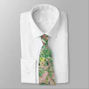 Abstract flowers tie