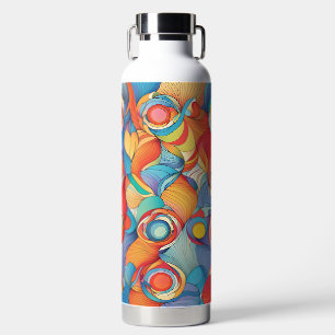 Abstract Flowers Water Bottle