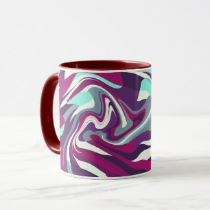 Abstract Flowing Colours Pattern Mug