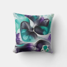 Abstract Flowing Design Teal
