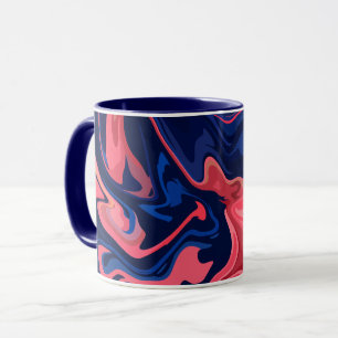 Abstract Flowing Patterns in Bold Colours  Mug