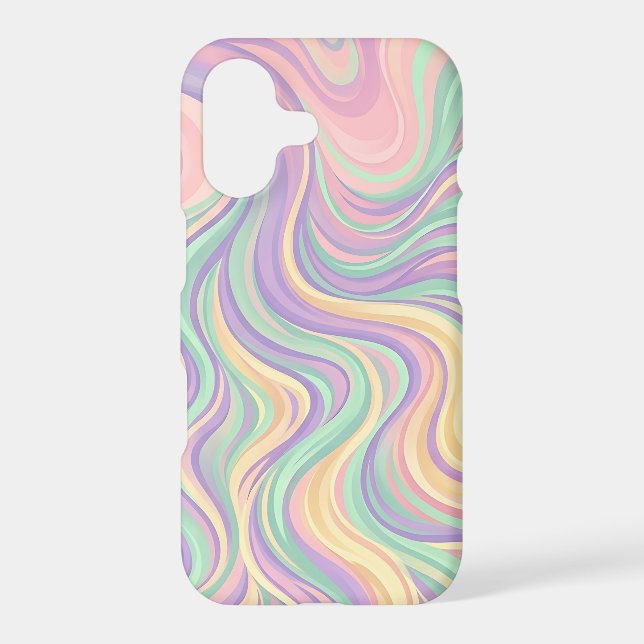 Abstract Flowing River Pastel Soft iPhone Cases (Back)