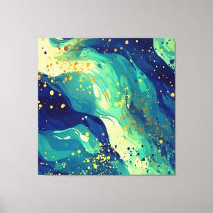 Abstract Flowing Shapes Canvas Print