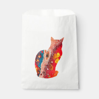 Abstract fluid art favour bags