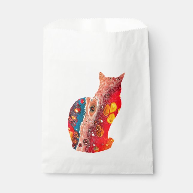 Abstract fluid art favour bags (Front)