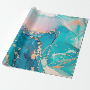 Abstract fluid art painting background in alcohol wrapping paper