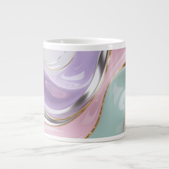 Abstract Fluid Art Pastel Mug – Trendy Pastel Art (Front)