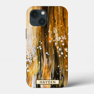 Abstract Fluid Art Pour Personalised iPhone 13 Mini Case