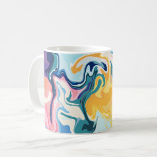 Abstract Fluid Art with Vibrant Colours Coffee Mug