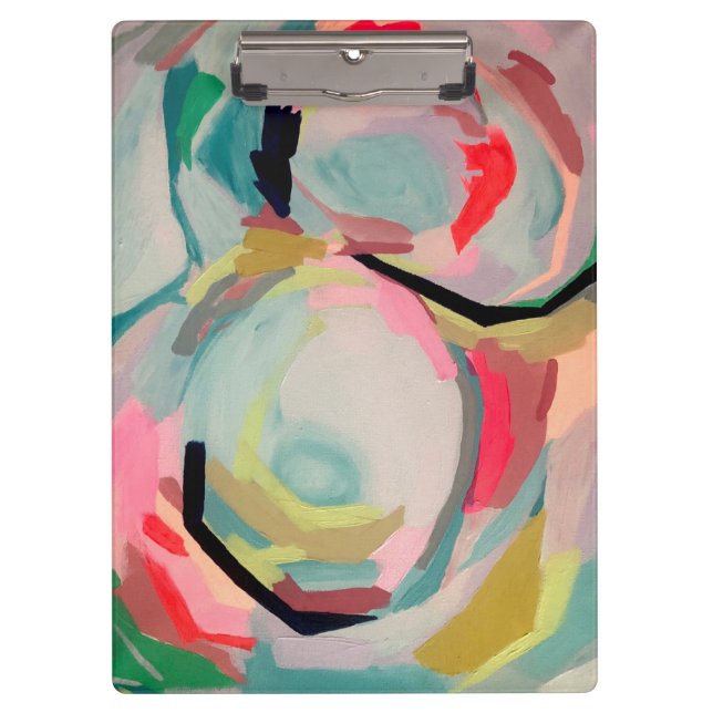 Abstract Fluro Acrylic Painting   Clipboard (Front)