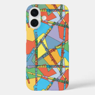 Abstract Flutes iPhone 16 Case