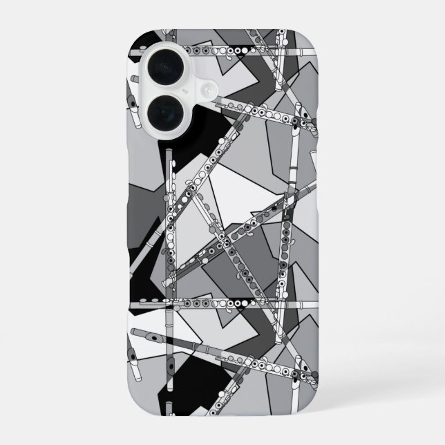 Abstract Flutes iPhone 16 Case (Back)