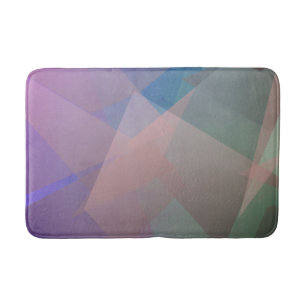 Abstract Flying Particles   Geometrical Shapes Bath Mat