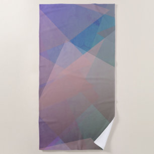 Abstract Flying Particles   Geometrical Shapes Beach Towel