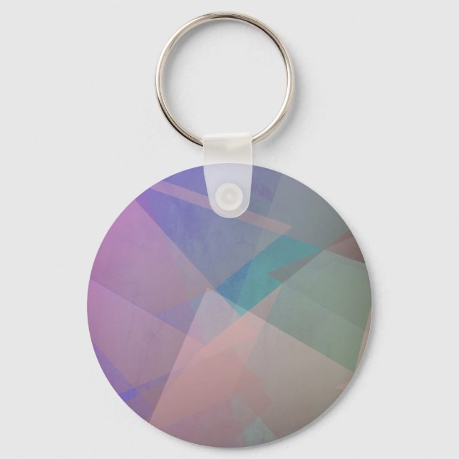 Abstract Flying Particles | Geometrical Shapes Key Ring (Front)