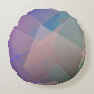 Abstract Flying Particles   Geometrical Shapes Round Cushion