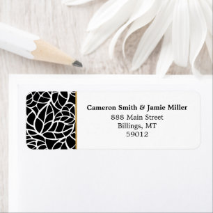 Abstract Foliage Border Return Address