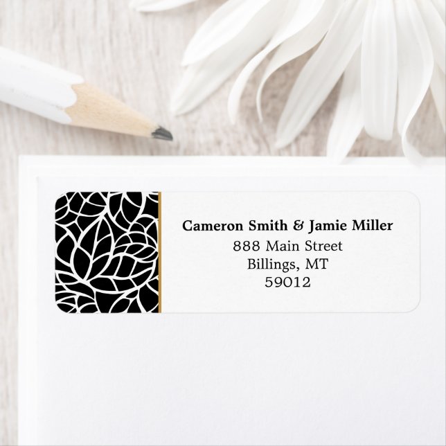 Abstract Foliage Border Return Address (Insitu)