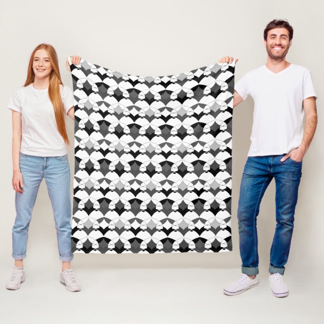 Abstract folk african ethno traditional native fleece blanket (In Situ)