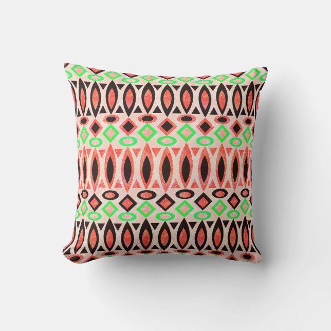 Abstract folk african ethno traditional native tri cushion (Front)