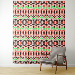 Abstract folk african ethno traditional native tri tapestry