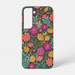 Abstract Folk Cosmos Butterflies Samsung Cases