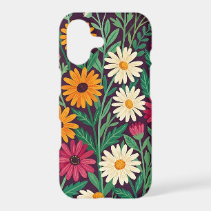 Abstract Folk Daisies Butterflies iPhone Cases